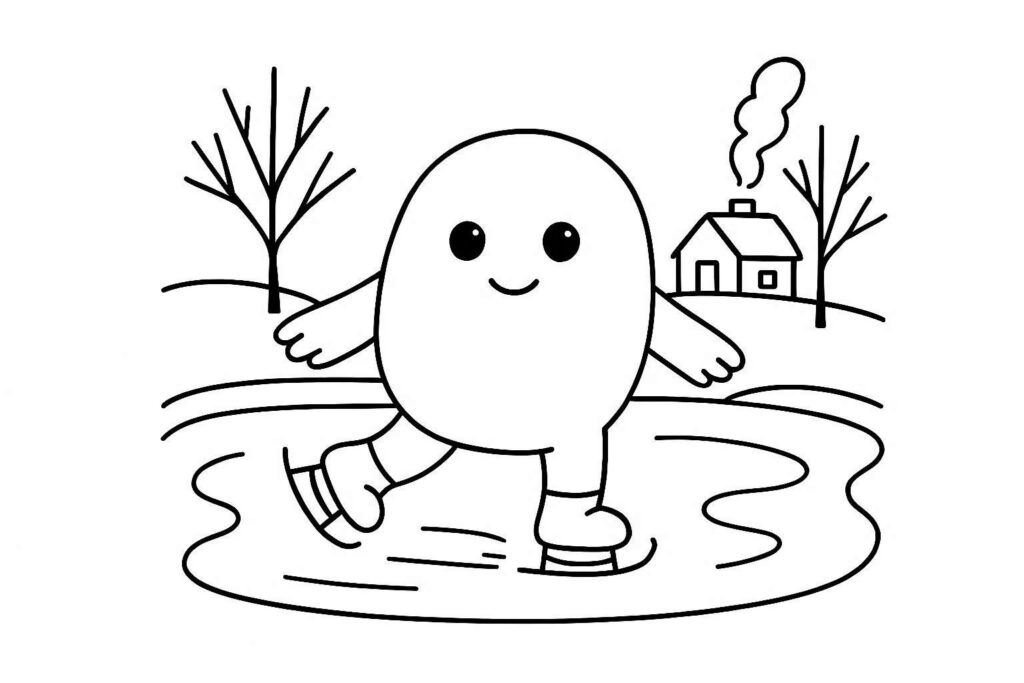 monstre patate aux sport d'hiver