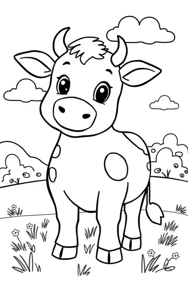 vache a imprimer et a colorier1 catégorie petits