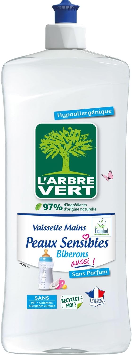 L'Arbre Vert Liquide Vaisselle Mains Sensibles et Biberons